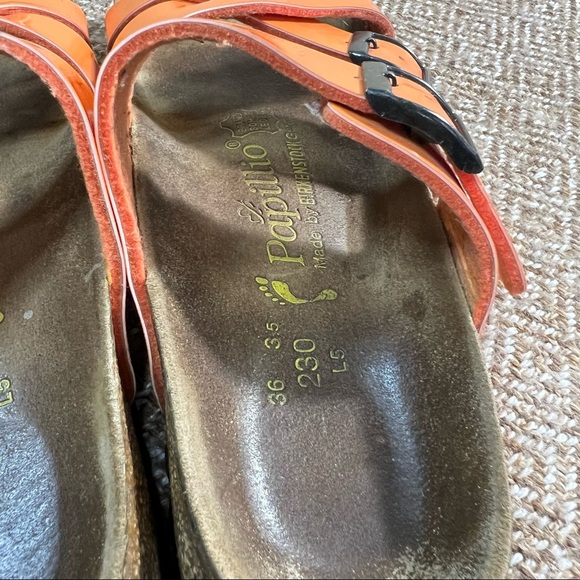 BIRKENSTOCK BIRKIS NEPAL SANDALS ORANGE Criss Cross Straps Sz 36 Casual Comfy - Picture 6 of 8